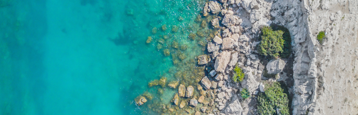 Aerial view of beach